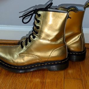 Gold Doc Martens Women's Size 8